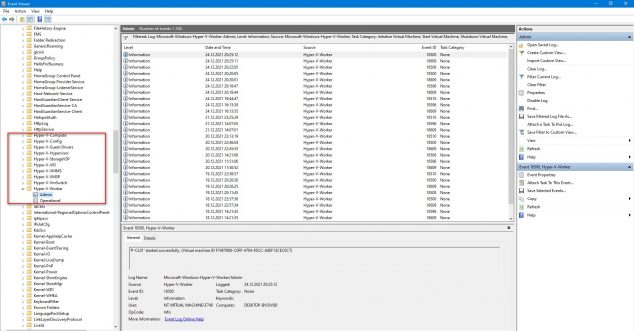 Hyper v event id Hyper-v event id